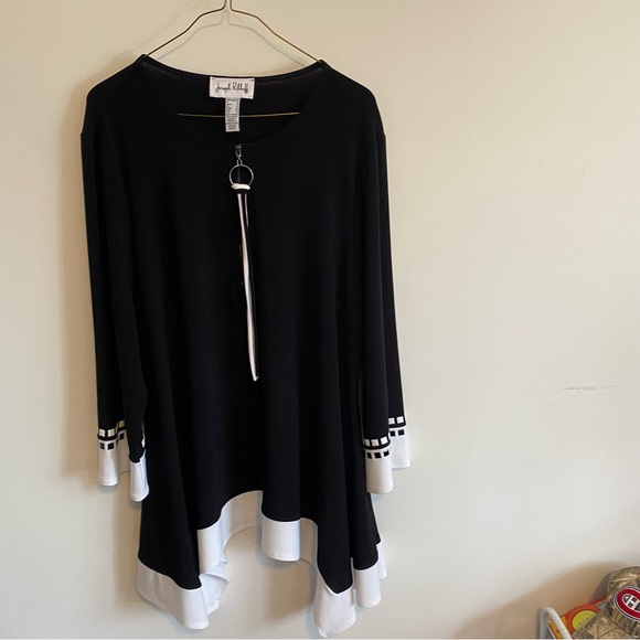 Joseph Ribkoff black and white tunic top! Nwot size 16 - Picture 5 of 7